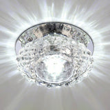 Floral Flush Ceiling Light Fixture Minimalist Clear Crystal Living Room Flush Mount Spotlight Clear White Clearhalo 'Ceiling Lights' 'Close To Ceiling Lights' 'Close to ceiling' 'Flush mount' Lighting' 2406043
