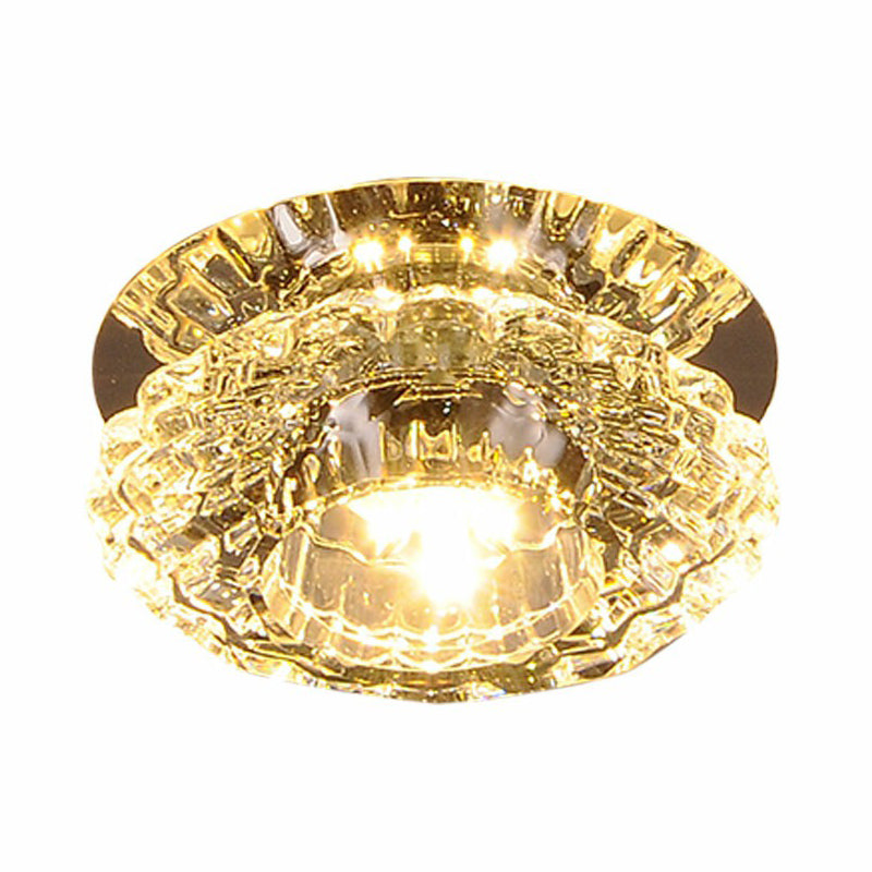 Floral Flush Ceiling Light Fixture Minimalist Clear Crystal Living Room Flush Mount Spotlight Clearhalo 'Ceiling Lights' 'Close To Ceiling Lights' 'Close to ceiling' 'Flush mount' Lighting' 2406047