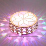 Crystal Embedded Round Ceiling Lighting Simple Style Champagne LED Flush Mount for Passageway Champagne 8" Multi Color Clearhalo 'Ceiling Lights' 'Close To Ceiling Lights' 'Close to ceiling' 'Flush mount' Lighting' 2406080