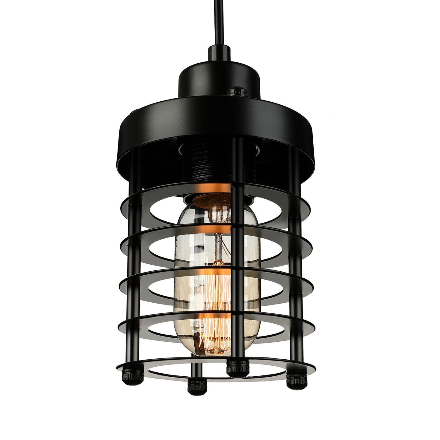 Wire Cage Metal Pendant Lighting Fixture Industrial 1 Bulb Dining Room Hanging Lamp in Black/Rust Clearhalo 'Art Deco Pendants' 'Black' 'Cast Iron' 'Ceiling Lights' 'Ceramic' 'Crystal' 'Industrial Pendants' 'Industrial' 'Metal' 'Middle Century Pendants' 'Pendant Lights' 'Pendants' 'Rustic Pendants' 'Tiffany' Lighting' 24061