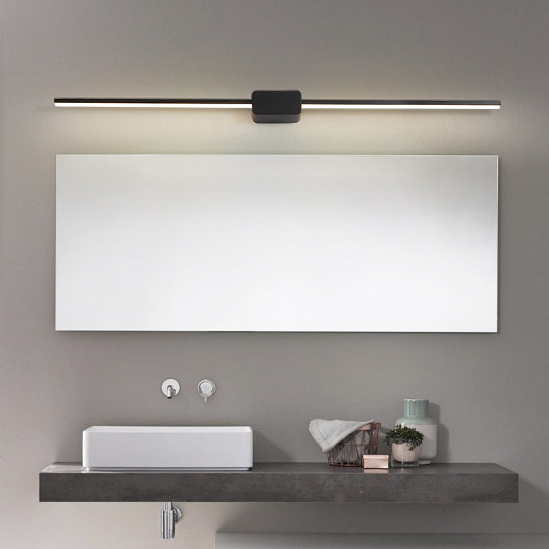 Slim LED Wall Light Sconce Minimalist Style Metal Bathroom Vanity Lighting Ideas Clearhalo 'Cast Iron' 'Glass' 'Industrial' 'Modern wall lights' 'Modern' 'Tiffany' 'Traditional wall lights' 'Vanity Lights' 'Wall Lights' Lighting' 2406114
