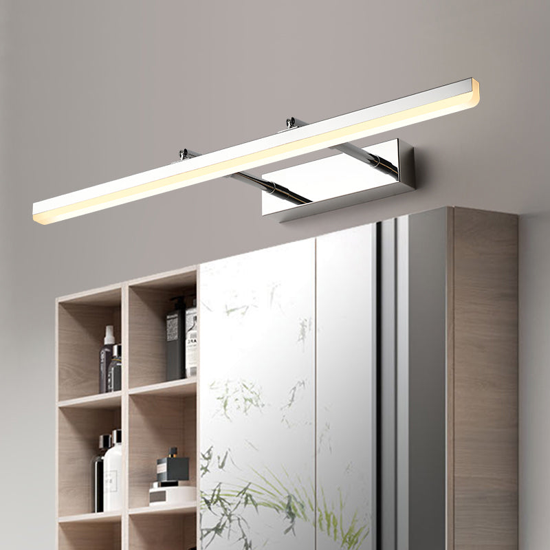 Pivoting Bar LED Wall Mount Lamp Simplicity Acrylic Bedroom Vanity Light Fixture Clearhalo 'Cast Iron' 'Glass' 'Industrial' 'Modern wall lights' 'Modern' 'Tiffany' 'Traditional wall lights' 'Vanity Lights' 'Wall Lights' Lighting' 2406117