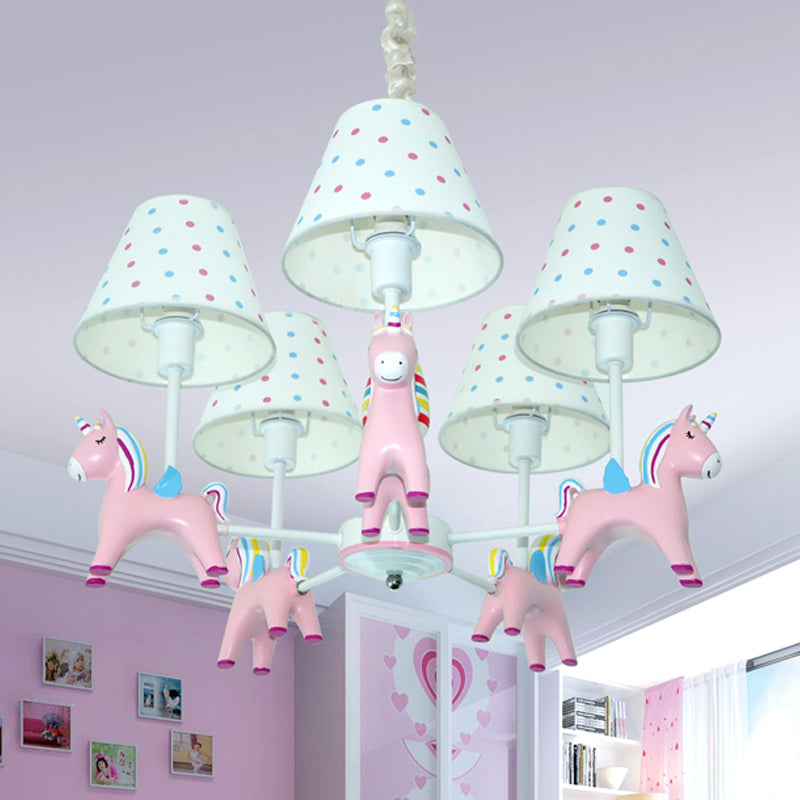 Nordic Tapered Shade Hanging Lights Fabric Pendant Light Fixture for Living Room Clearhalo 'Ceiling Lights' 'Chandeliers' Lighting' options 240620