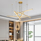 Adjustable Line Art Pendant Lamp Minimalist Metal Bedroom LED Ceiling Chandelier Clearhalo 'Ceiling Lights' 'Chandeliers' 'Modern Chandeliers' 'Modern' Lighting' 2406311