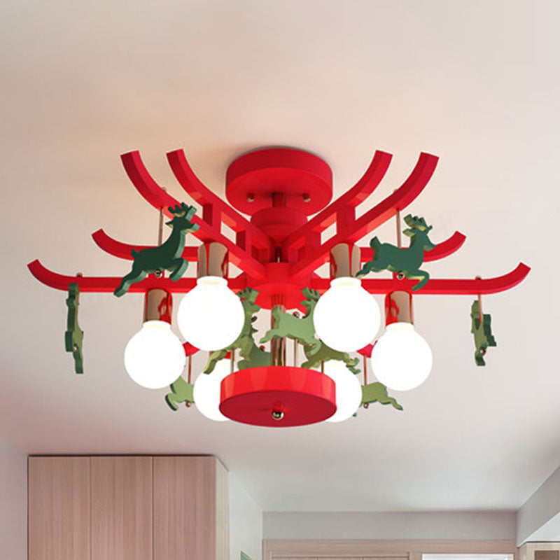 Modern Deer Hanging Chandelier Metal Hanging Ceiling Lamp for Living Room Clearhalo 'Ceiling Lights' 'Chandeliers' Lighting' options 240658