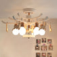 Modern Deer Hanging Chandelier Metal Hanging Ceiling Lamp for Living Room Clearhalo 'Ceiling Lights' 'Chandeliers' Lighting' options 240659