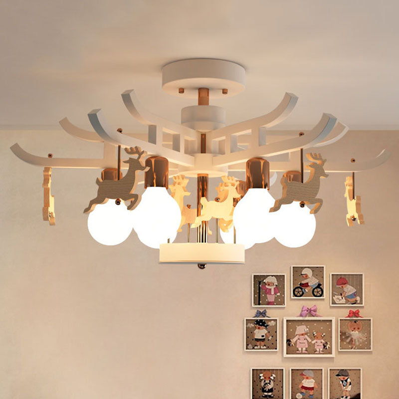Modern Deer Hanging Chandelier Metal Hanging Ceiling Lamp for Living Room Clearhalo 'Ceiling Lights' 'Chandeliers' Lighting' options 240659