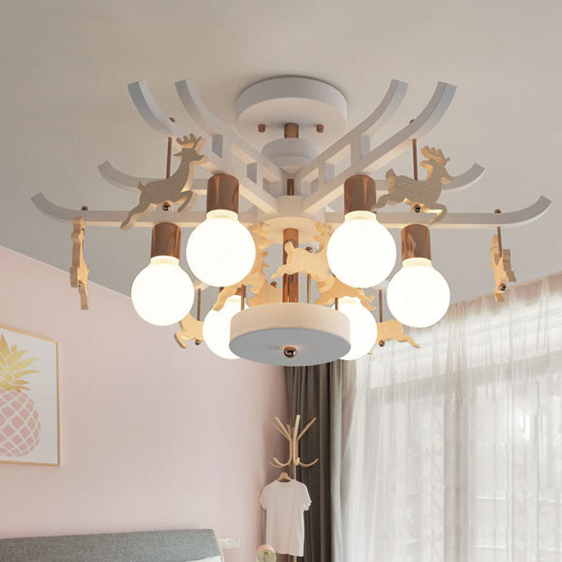 Modern Deer Hanging Chandelier Metal Hanging Ceiling Lamp for Living Room Clearhalo 'Ceiling Lights' 'Chandeliers' Lighting' options 240660