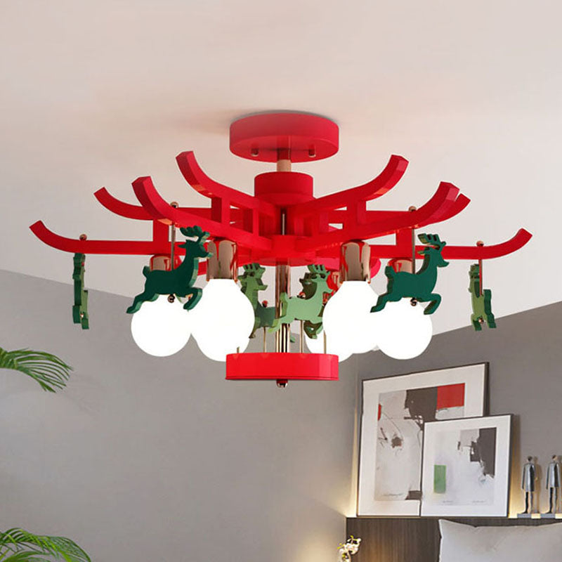 Modern Deer Hanging Chandelier Metal Hanging Ceiling Lamp for Living Room Clearhalo 'Ceiling Lights' 'Chandeliers' Lighting' options 240661