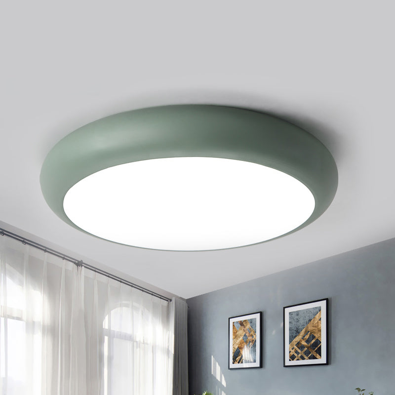 Bedroom Ceiling Lighting LED, Nordic Round Flush Mount Light Fixture for Children Green Clearhalo 'Ceiling Lights' 'Close To Ceiling Lights' 'Close to ceiling' 'Flush mount' Lighting' 240705