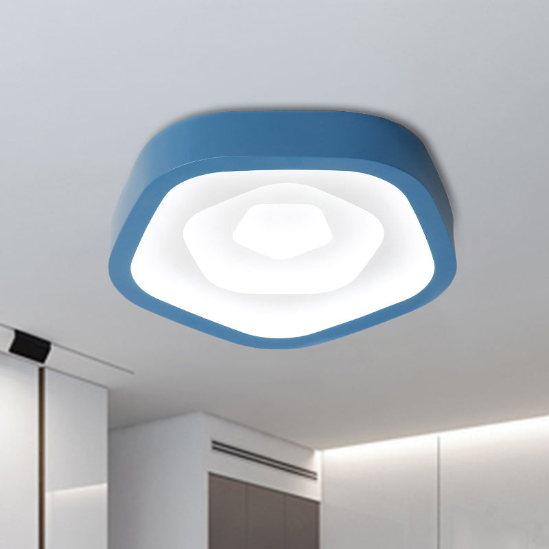 Bedroom Ceiling Light for Kids, LED Flush Mount Lighting with Rose Shade Nordic Style Clearhalo 'Ceiling Lights' 'Close To Ceiling Lights' 'Close to ceiling' 'Flush mount' Lighting' 240729