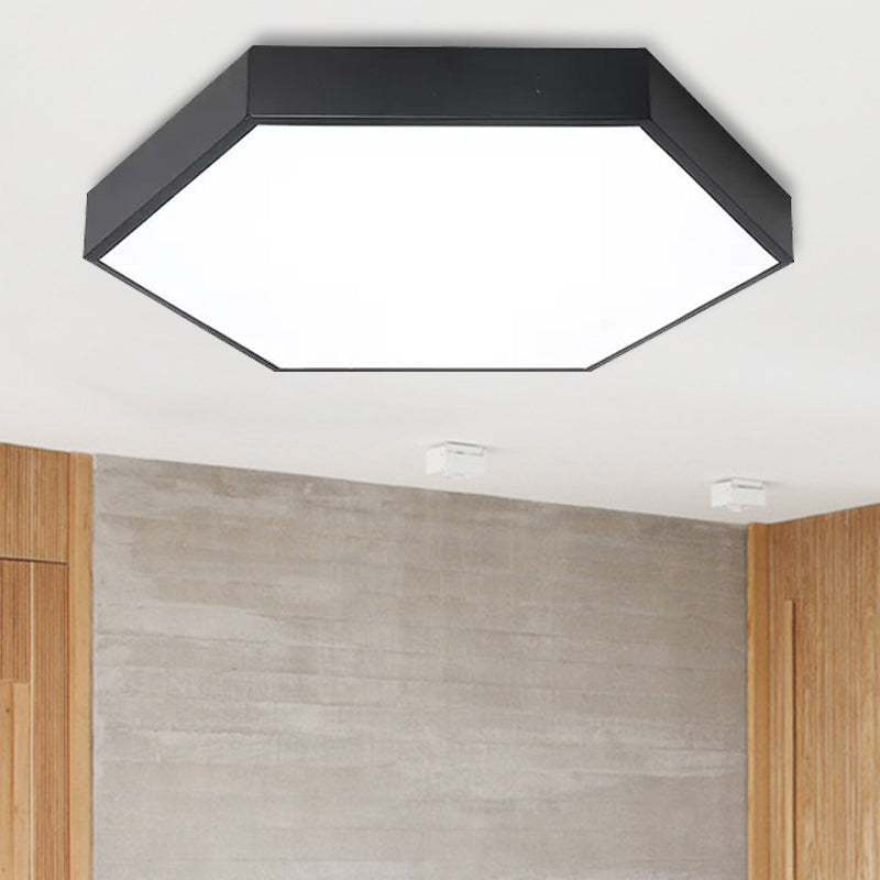 Modern Ceiling Light Bedroom, LED Flush Mount Light with Acrylic Hexagon Shade Clearhalo 'Ceiling Lights' 'Close To Ceiling Lights' 'Close to ceiling' 'Flush mount' Lighting' 240746