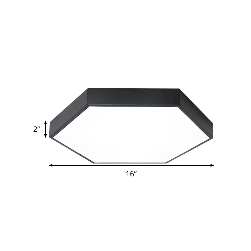 Modern Ceiling Light Bedroom, LED Flush Mount Light with Acrylic Hexagon Shade Clearhalo 'Ceiling Lights' 'Close To Ceiling Lights' 'Close to ceiling' 'Flush mount' Lighting' 240748
