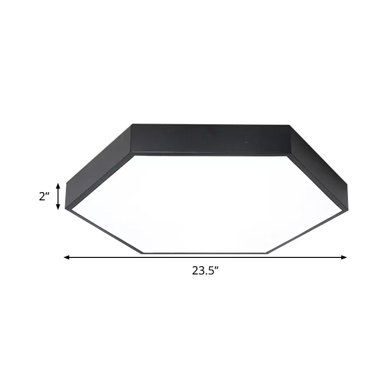 Modern Ceiling Light Bedroom, LED Flush Mount Light with Acrylic Hexagon Shade Clearhalo 'Ceiling Lights' 'Close To Ceiling Lights' 'Close to ceiling' 'Flush mount' Lighting' 240750