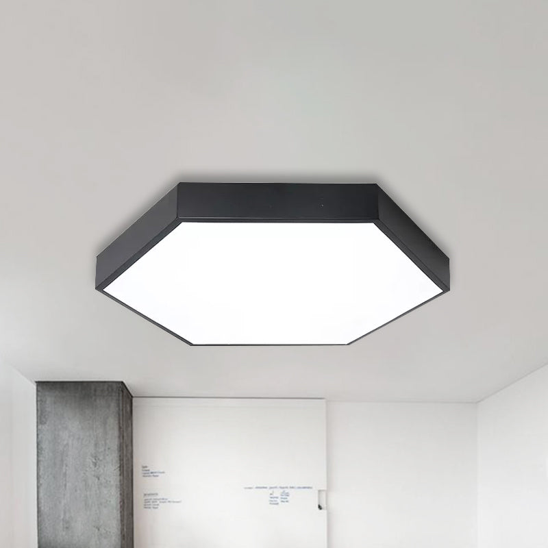 Modern Ceiling Light Bedroom, LED Flush Mount Light with Acrylic Hexagon Shade Clearhalo 'Ceiling Lights' 'Close To Ceiling Lights' 'Close to ceiling' 'Flush mount' Lighting' 240751