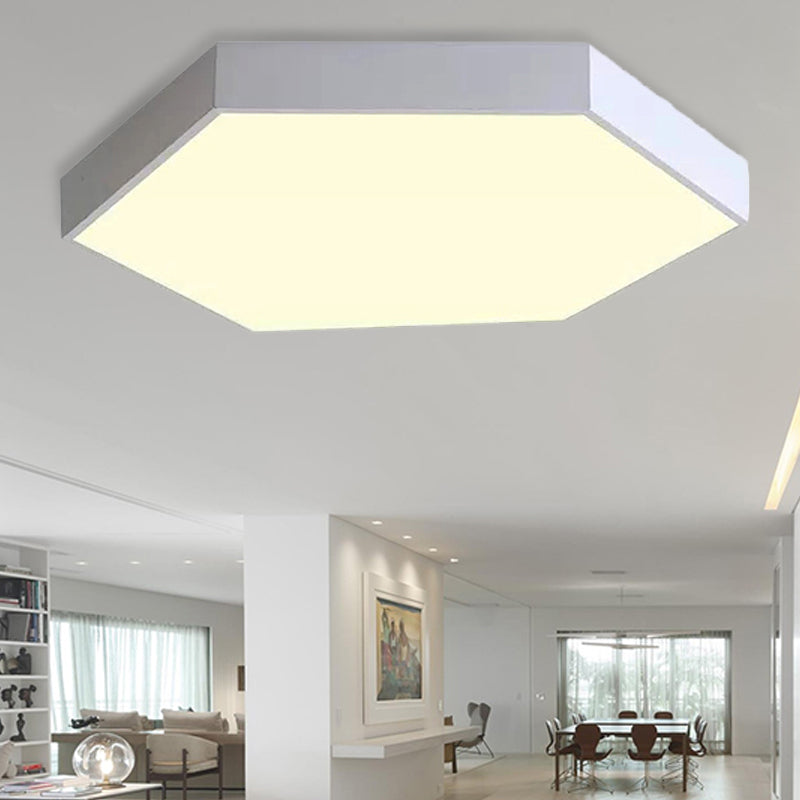 Modern Ceiling Light Bedroom, LED Flush Mount Light with Acrylic Hexagon Shade Clearhalo 'Ceiling Lights' 'Close To Ceiling Lights' 'Close to ceiling' 'Flush mount' Lighting' 240752