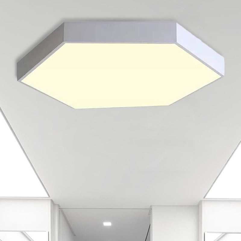 Modern Ceiling Light Bedroom, LED Flush Mount Light with Acrylic Hexagon Shade White Clearhalo 'Ceiling Lights' 'Close To Ceiling Lights' 'Close to ceiling' 'Flush mount' Lighting' 240753