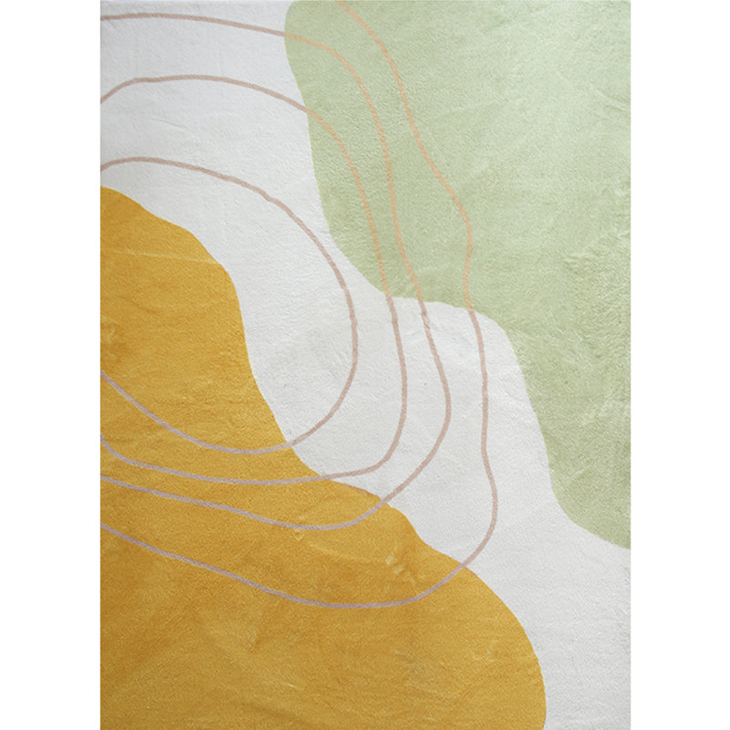 Calming Colorblock Rug Multicolor Polyster Indoor Rug Anti-Slip Backing Easy Care Pet Friendly Carpet for Decor Yellow-Green Clearhalo 'Area Rug' 'Rug' 2407606