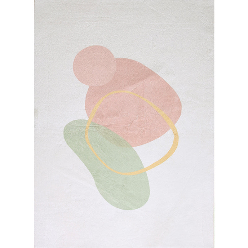 Calming Colorblock Rug Multicolor Polyster Indoor Rug Anti-Slip Backing Easy Care Pet Friendly Carpet for Decor Green-Pink Clearhalo 'Area Rug' 'Rug' 2407613