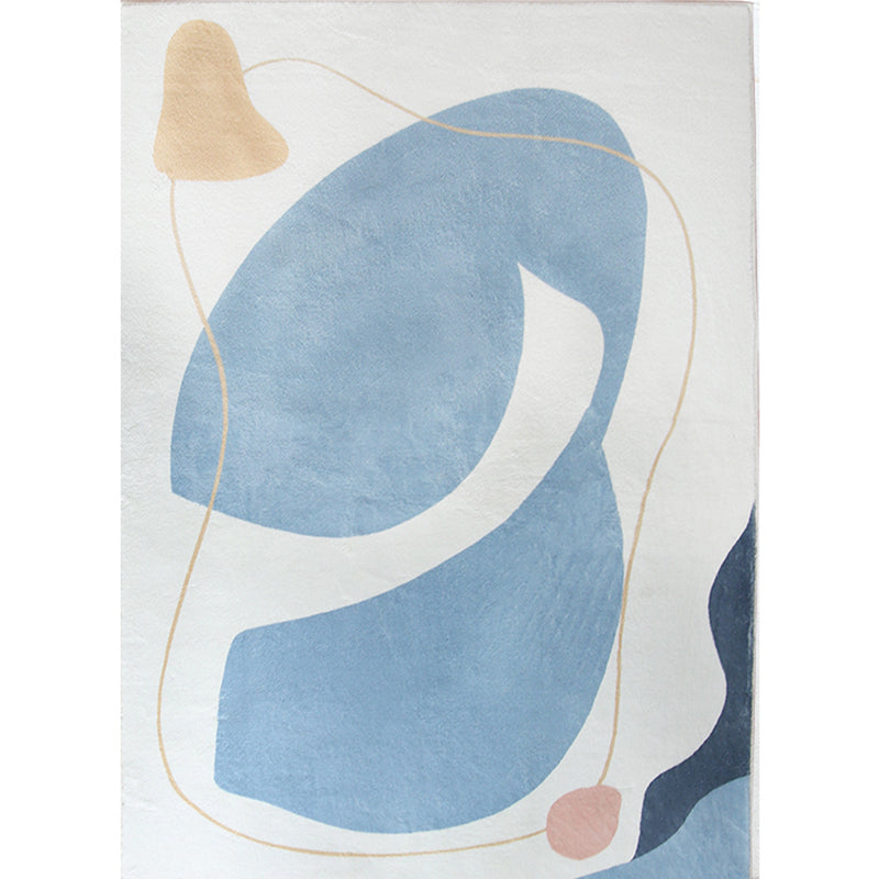 Calming Colorblock Rug Multicolor Polyster Indoor Rug Anti-Slip Backing Easy Care Pet Friendly Carpet for Decor Sky Blue Clearhalo 'Area Rug' 'Rug' 2407617
