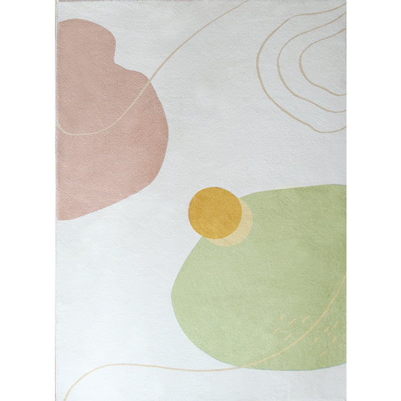 Calming Colorblock Rug Multicolor Polyster Indoor Rug Anti-Slip Backing Easy Care Pet Friendly Carpet for Decor Pink Clearhalo 'Area Rug' 'Rug' 2407618