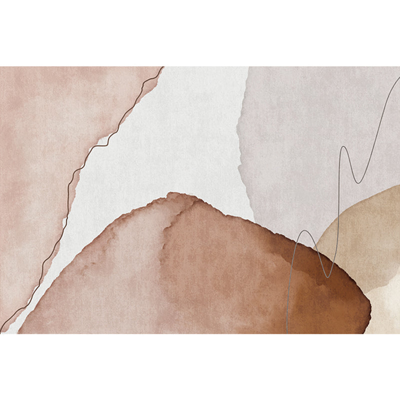 Fancy Living Room Rug Multicolored Colorblock Indoor Rug Polypropylene Anti-Slip Backing Pet Friendly Carpet Brown Clearhalo 'Area Rug' 'Rug' 2407632