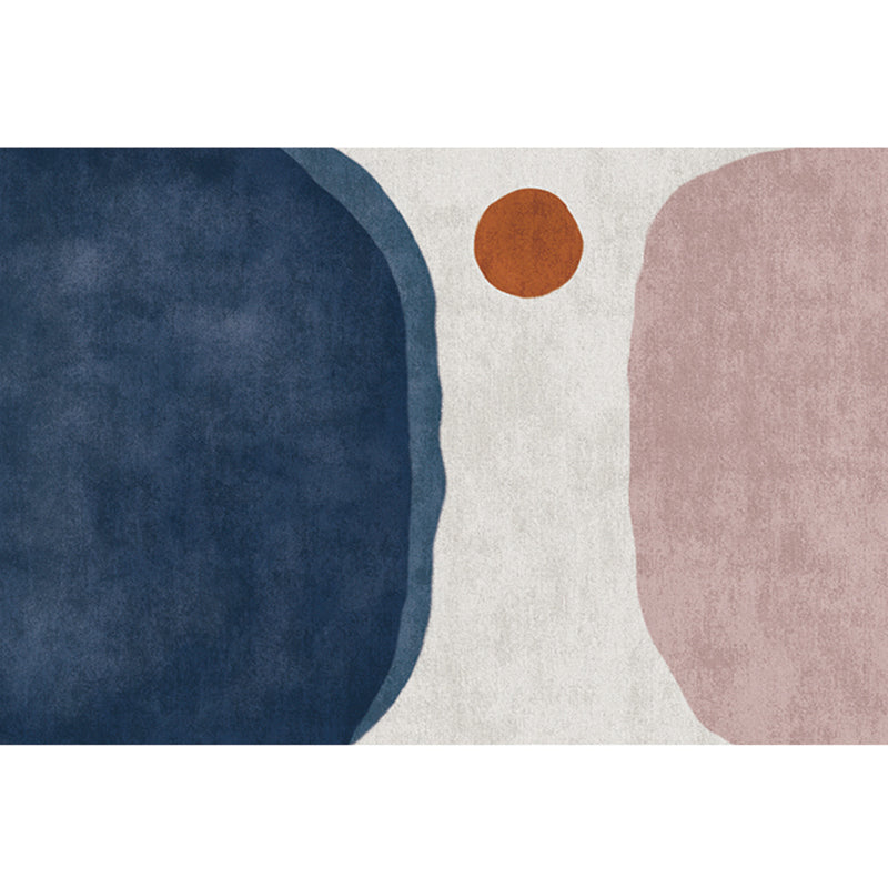 Fancy Living Room Rug Multicolored Colorblock Indoor Rug Polypropylene Anti-Slip Backing Pet Friendly Carpet Navy Clearhalo 'Area Rug' 'Rug' 2407634