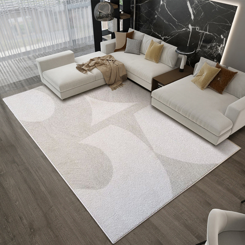 Simplicity Living Room Rug Multicolor Colorblock Indoor Rug Non-Slip Backing Machine Washable Area Carpet Cream Gray Clearhalo 'Area Rug' 'Rug' 2407650