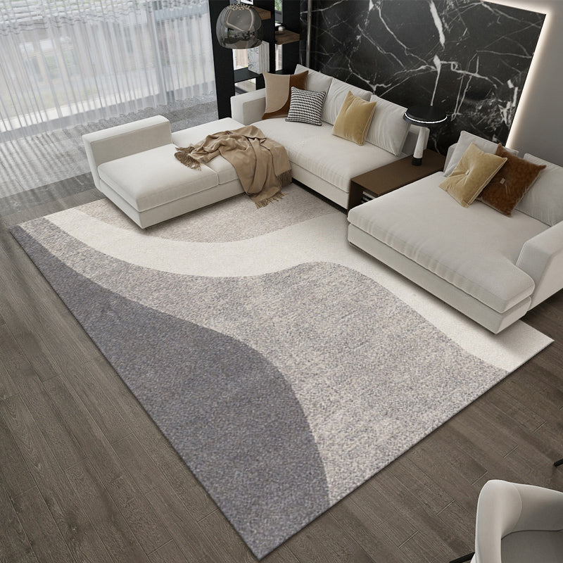 Simplicity Living Room Rug Multicolor Colorblock Indoor Rug Non-Slip Backing Machine Washable Area Carpet Grey Clearhalo 'Area Rug' 'Rug' 2407655