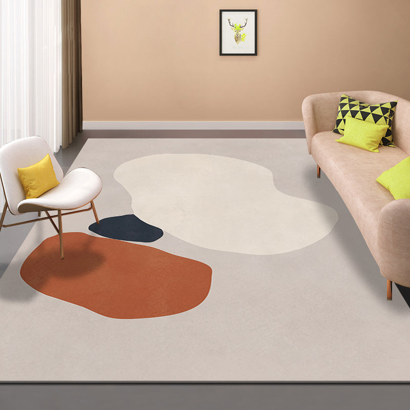 Multi-Color Modern Rug Synthetics Color Block Indoor Rug Non-Slip Backing Pet Friendly Washable Carpet for Living Room Brown Clearhalo 'Area Rug' 'Rug' 2407669