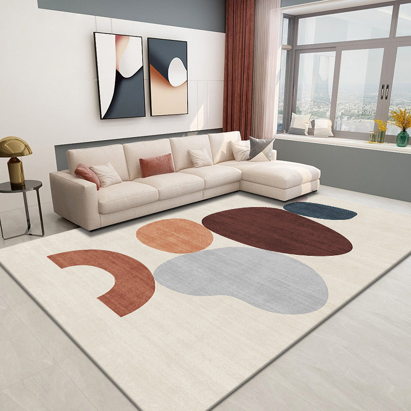Multi-Color Modern Rug Synthetics Color Block Indoor Rug Non-Slip Backing Pet Friendly Washable Carpet for Living Room Dark Red Clearhalo 'Area Rug' 'Rug' 2407670