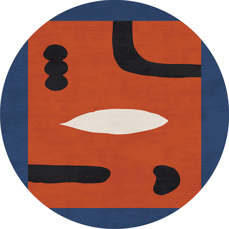 Multicolored Living Room Rug Polypropylene Colorblock Indoor Rug Anti-Slip Backing Washable Area Carpet Orange Red Clearhalo 'Area Rug' 'Rug' 2407681