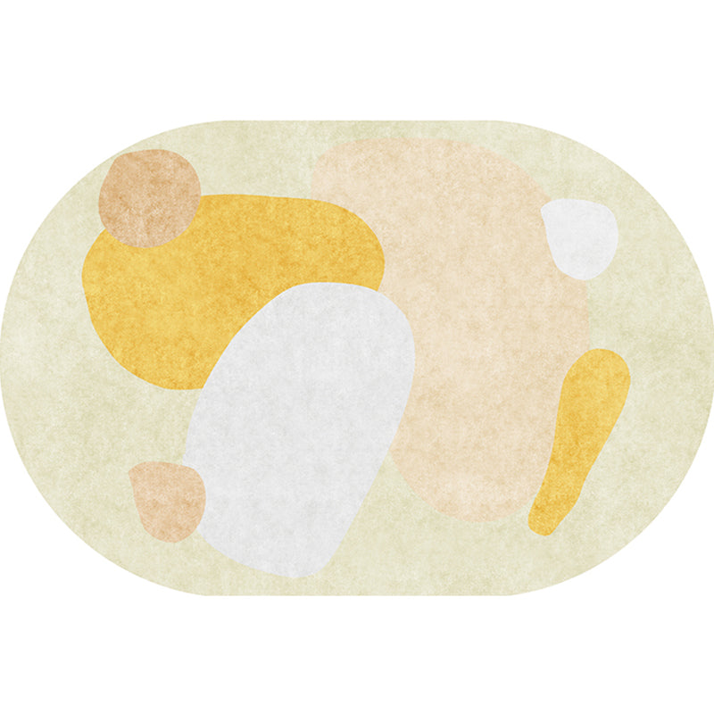 Scandinavian Living Room Rug Multicolored Colorblock Indoor Rug Synthetics Anti-Slip Backing Easy Care Carpet Yellow Clearhalo 'Area Rug' 'Rug' 2407686