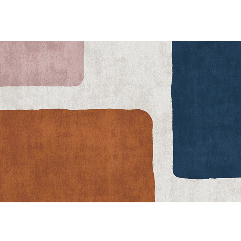 Relaxing Colorblock Rug Multi-Color Synthetics Indoor Rug Anti-Slip Backing Pet Friendly Area Carpet for Living Room Red Brown Clearhalo 'Area Rug' 'Rug' 2407703