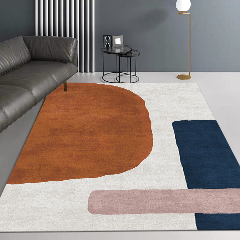 Relaxing Abstract Rug Multi Colored Synthetics Indoor Rug Non-Slip Backing Pet  Friendly Area Carpet for Living Room - Clearhalo