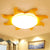 Sun Shaped Flush Ceiling Light Cartoon Wood Acrylic Ceiling Light for Kindergarten Yellow Clearhalo 'Ceiling Lights' 'Close To Ceiling Lights' 'Close to ceiling' 'Flush mount' Lighting' 240788