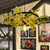 Industrial Wagon Wheel Pendant Light Single-Bulb Iron Suspension Light Fixture with Art Plant Yellow Clearhalo 'Art Deco Pendants' 'Black' 'Cast Iron' 'Ceiling Lights' 'Ceramic' 'Crystal' 'Industrial Pendants' 'Industrial' 'Metal' 'Middle Century Pendants' 'Pendant Lights' 'Pendants' 'Rustic Pendants' 'Tiffany' Lighting' 2408546