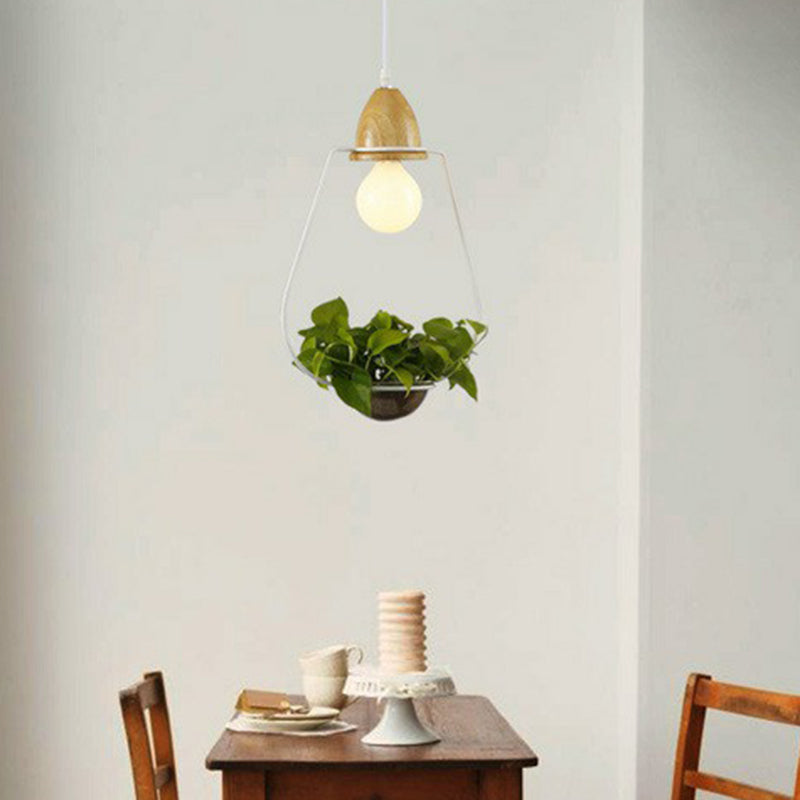1 Head Plant Pot Hanging Pendant Industrial Style Metal Pendulum Light for Dining Room Clearhalo 'Art Deco Pendants' 'Black' 'Cast Iron' 'Ceiling Lights' 'Ceramic' 'Crystal' 'Industrial Pendants' 'Industrial' 'Metal' 'Middle Century Pendants' 'Pendant Lights' 'Pendants' 'Rustic Pendants' 'Tiffany' Lighting' 2408578