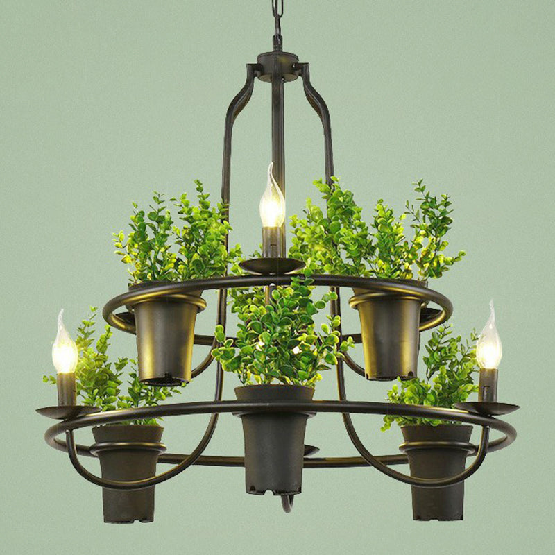 Green Fake Plant Hanging Light Industrial Metal Music Bar Ceiling Suspension Lamp Green 27.5" Clearhalo 'Art Deco Pendants' 'Cast Iron' 'Ceiling Lights' 'Ceramic' 'Crystal' 'Industrial Pendants' 'Industrial' 'Metal' 'Middle Century Pendants' 'Pendant Lights' 'Pendants' 'Tiffany' Lighting' 2408602