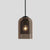 Dual Dome Bedside Pendulum Light Glass 1 Bulb Nordic Style Pendant Light Fixture Amber Clearhalo 'Ceiling Lights' 'Glass shade' 'Glass' 'Modern Pendants' 'Modern' 'Pendant Lights' 'Pendants' Lighting' 2408786