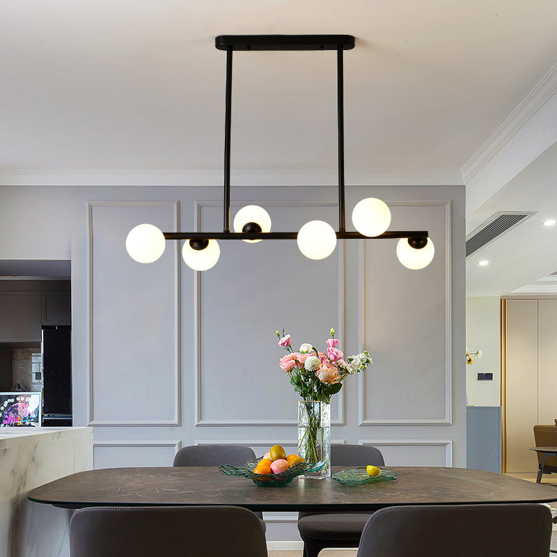 Modo Island Ceiling Light Simplicity White Glass Dining Room Hanging Pendant Light Clearhalo 'Ceiling Lights' 'Island Lights' Lighting' 2408812