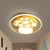 Cute Mushroom Flush Mount Light Cartoon Acrylic Metal Ceiling Lamp for Kindergarten Yellow Clearhalo 'Ceiling Lights' 'Close To Ceiling Lights' 'Close to ceiling' 'Flush mount' Lighting' 240886