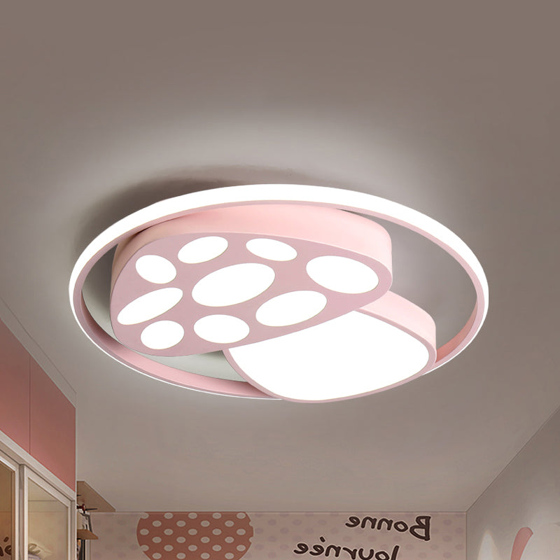 Cute Mushroom Flush Mount Light Cartoon Acrylic Metal Ceiling Lamp for Kindergarten Pink Clearhalo 'Ceiling Lights' 'Close To Ceiling Lights' 'Close to ceiling' 'Flush mount' Lighting' 240887