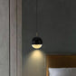 Sphere LED Hanging Lamp Nordic Marble Dining Room Ceiling Pendant Light with Glass Bottom Black Clearhalo 'Ceiling Lights' 'Modern Pendants' 'Modern' 'Pendant Lights' 'Pendants' Lighting' 2408888