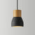 Nordic Mini Pendant Lighting Cement Single-Bulb Restaurant Ceiling Light with Wood Top Black Clearhalo 'Ceiling Lights' 'Modern Pendants' 'Modern' 'Pendant Lights' 'Pendants' Lighting' 2408912