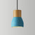 Nordic Mini Pendant Lighting Cement Single-Bulb Restaurant Ceiling Light with Wood Top Blue Clearhalo 'Ceiling Lights' 'Modern Pendants' 'Modern' 'Pendant Lights' 'Pendants' Lighting' 2408916