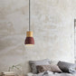 Nordic Mini Pendant Lighting Cement Single-Bulb Restaurant Ceiling Light with Wood Top Clearhalo 'Ceiling Lights' 'Modern Pendants' 'Modern' 'Pendant Lights' 'Pendants' Lighting' 2408917