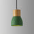 Nordic Mini Pendant Lighting Cement Single-Bulb Restaurant Ceiling Light with Wood Top Green Clearhalo 'Ceiling Lights' 'Modern Pendants' 'Modern' 'Pendant Lights' 'Pendants' Lighting' 2408918
