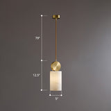 Marble Block Hanging Pendant Minimalist 1-Light Gold Ceiling Suspension Lamp for Bedroom Gold 5" Clearhalo 'Ceiling Lights' 'Modern Pendants' 'Modern' 'Pendant Lights' 'Pendants' Lighting' 2408928