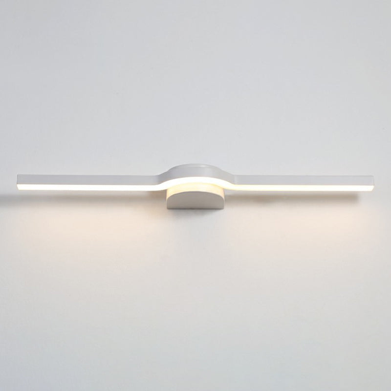 Simplicity Linear Vanity Lighting Fixture Acrylic Bathroom LED Wall Sconce Light White Clearhalo 'Cast Iron' 'Glass' 'Industrial' 'Modern wall lights' 'Modern' 'Tiffany' 'Traditional wall lights' 'Vanity Lights' 'Wall Lights' Lighting' 2408950